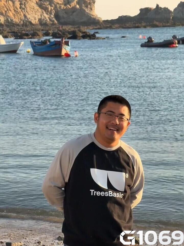 在海边